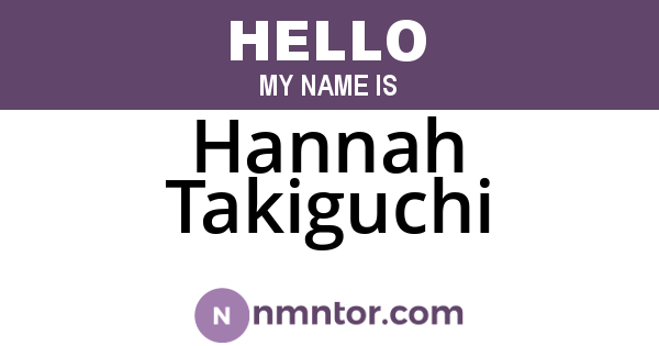 Hannah Takiguchi