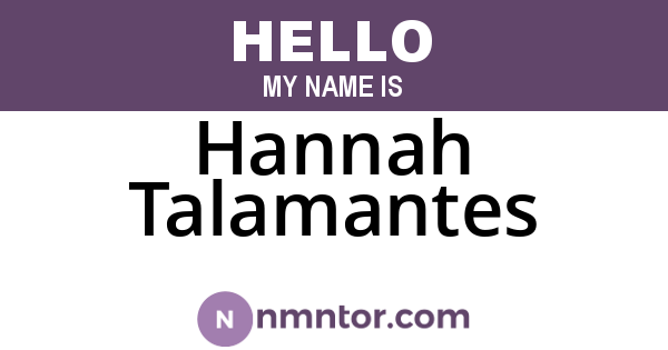 Hannah Talamantes