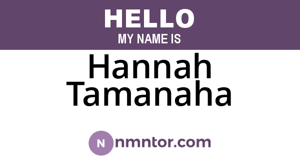 Hannah Tamanaha
