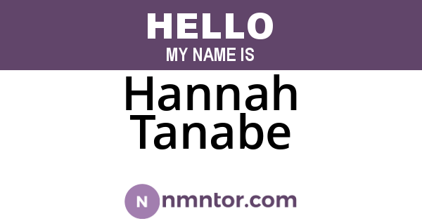 Hannah Tanabe