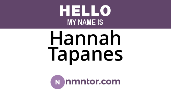 Hannah Tapanes