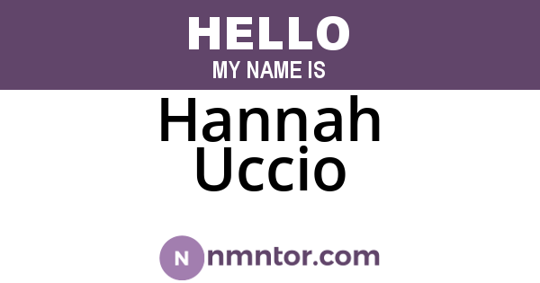 Hannah Uccio