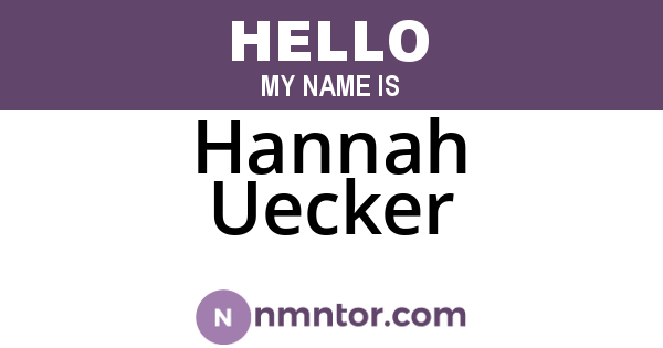 Hannah Uecker