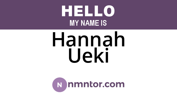 Hannah Ueki