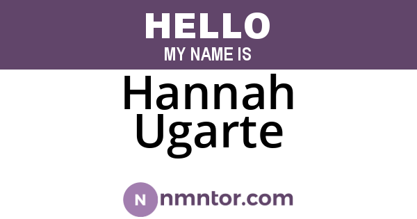 Hannah Ugarte
