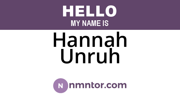 Hannah Unruh