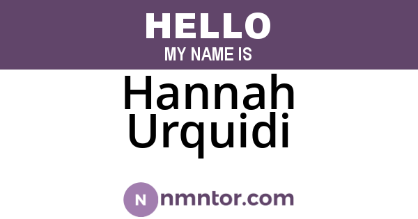 Hannah Urquidi