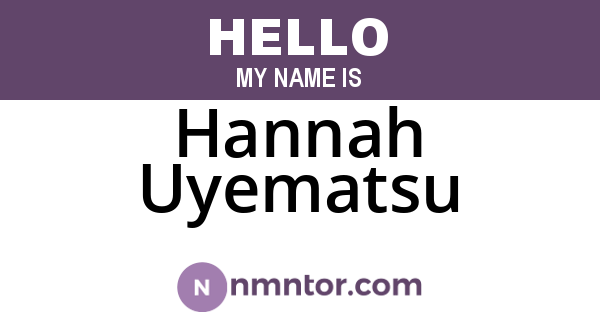 Hannah Uyematsu