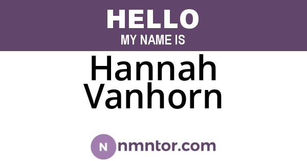 Hannah Vanhorn
