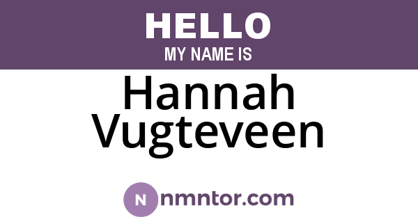 Hannah Vugteveen