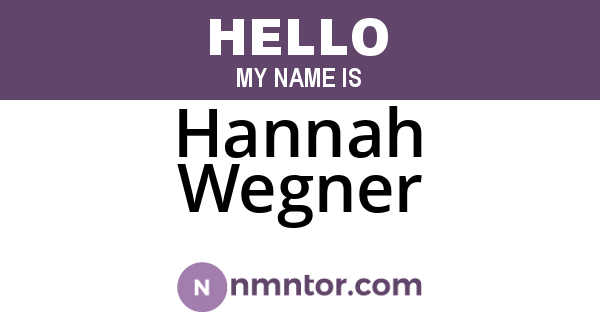 Hannah Wegner