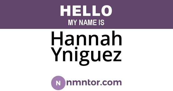 Hannah Yniguez