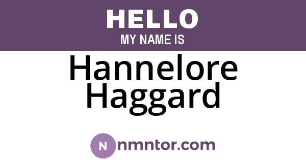 Hannelore Haggard