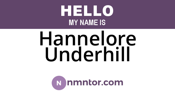 Hannelore Underhill