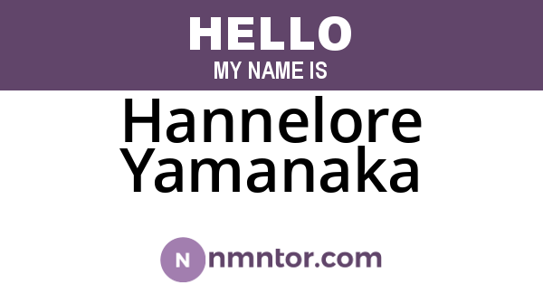 Hannelore Yamanaka