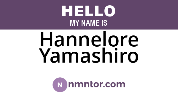 Hannelore Yamashiro