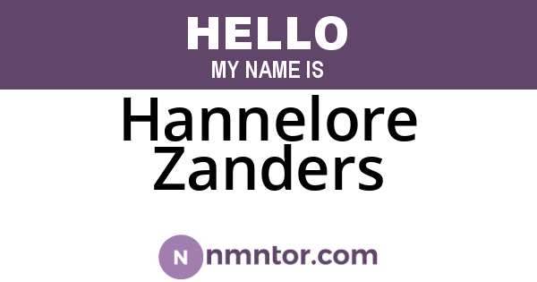 Hannelore Zanders
