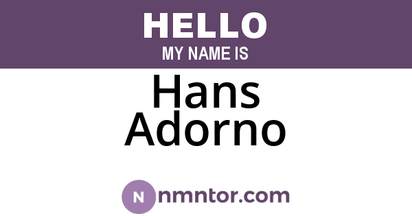 Hans Adorno