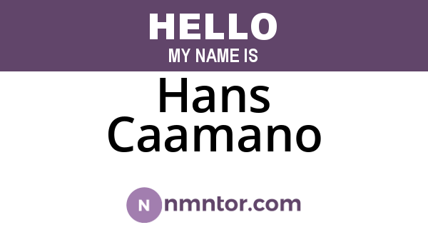 Hans Caamano