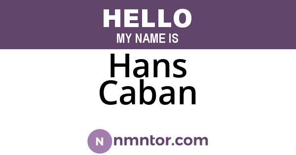 Hans Caban