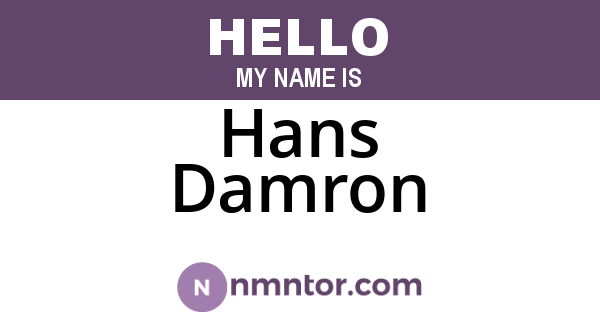 Hans Damron