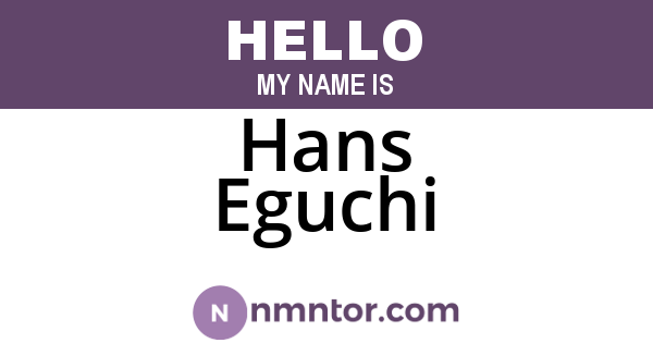 Hans Eguchi