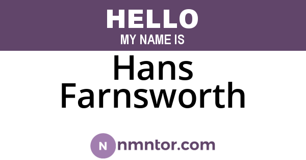 Hans Farnsworth