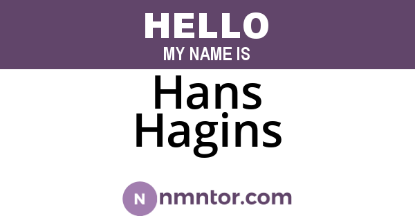 Hans Hagins
