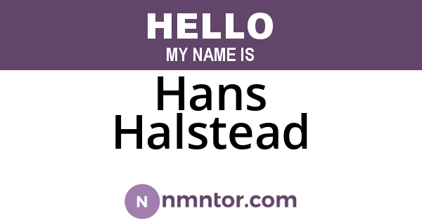 Hans Halstead