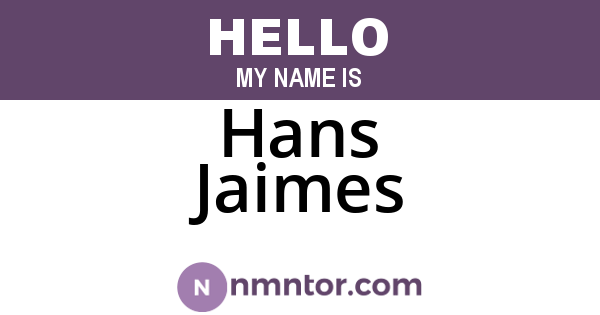 Hans Jaimes