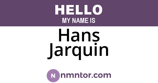 Hans Jarquin