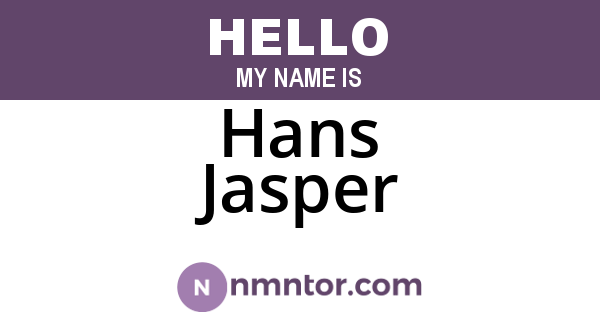 Hans Jasper