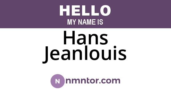 Hans Jeanlouis