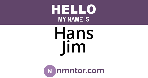 Hans Jim