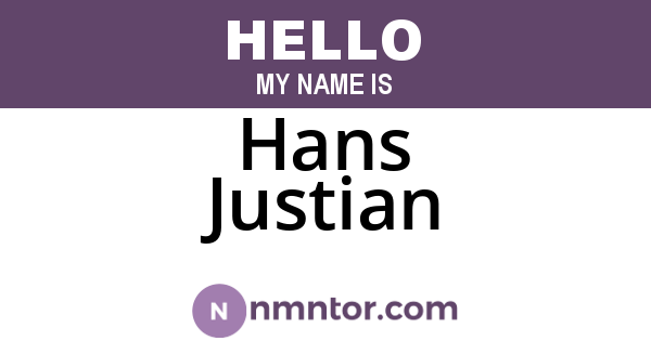 Hans Justian