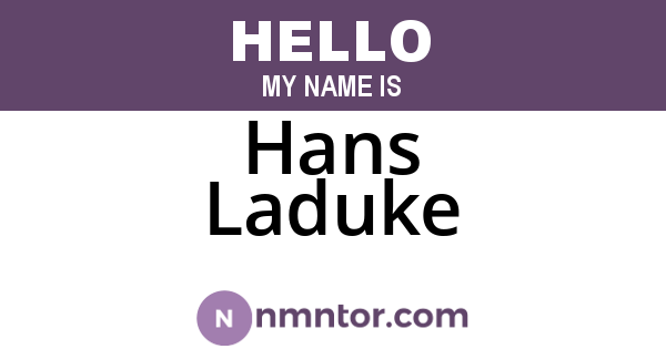 Hans Laduke
