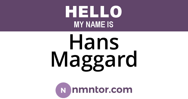 Hans Maggard
