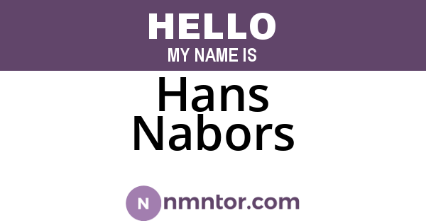 Hans Nabors