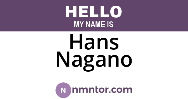 Hans Nagano