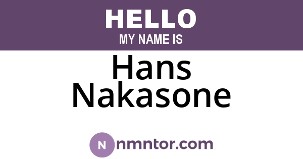 Hans Nakasone
