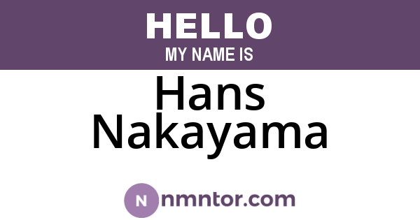 Hans Nakayama