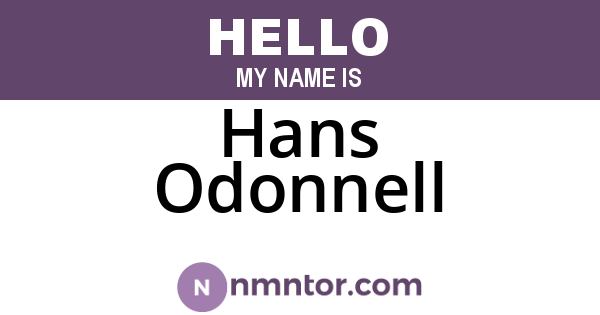 Hans Odonnell