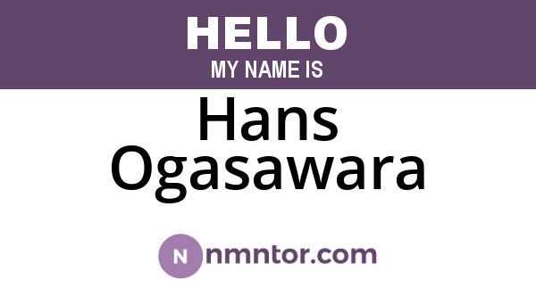 Hans Ogasawara