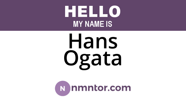Hans Ogata