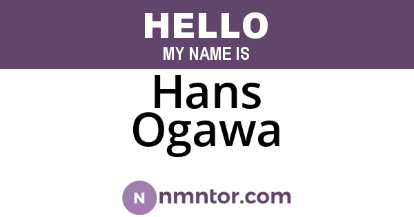 Hans Ogawa