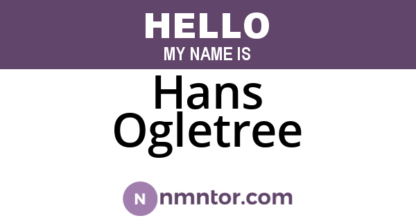 Hans Ogletree