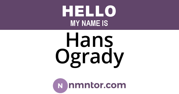 Hans Ogrady