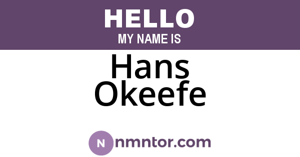 Hans Okeefe
