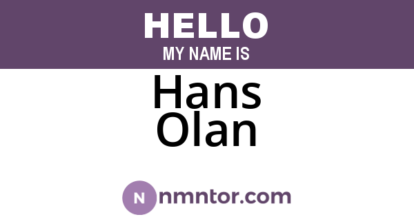 Hans Olan