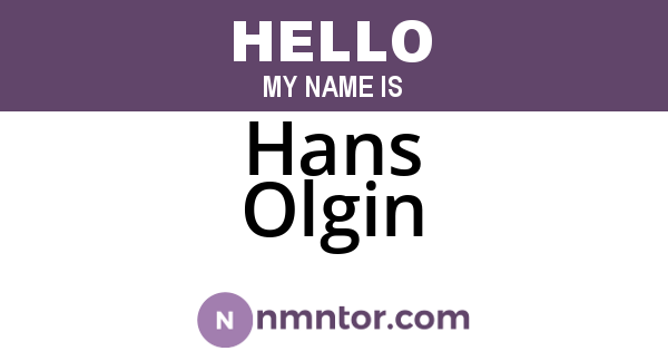 Hans Olgin